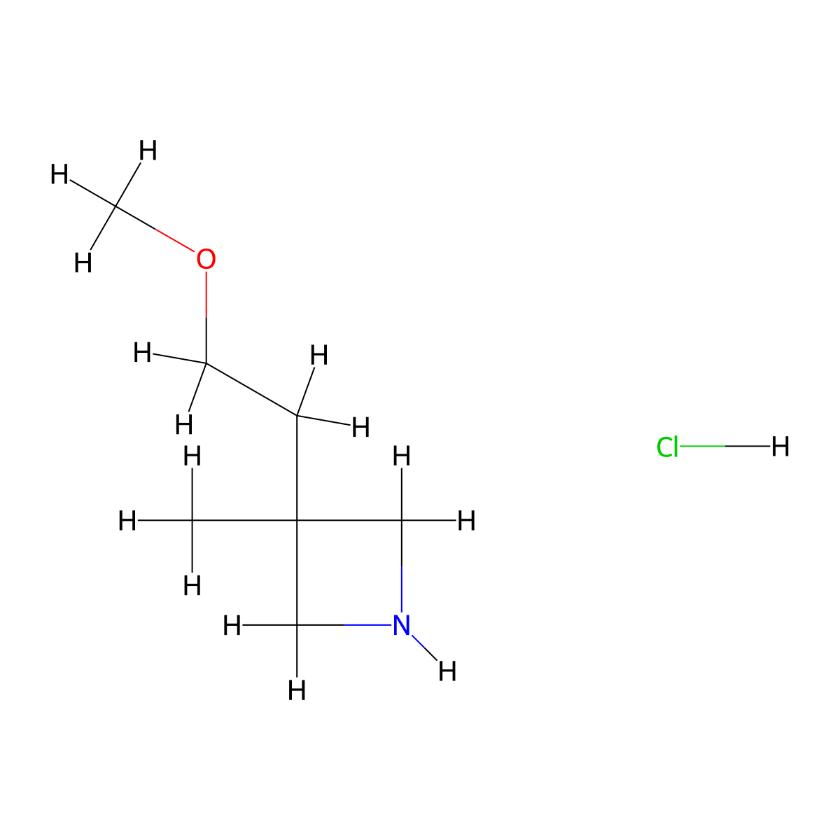 3-(2-Methoxyethyl)-3-methylazetidine hydrochloride molecular structure, CAS 1803606-97-4
