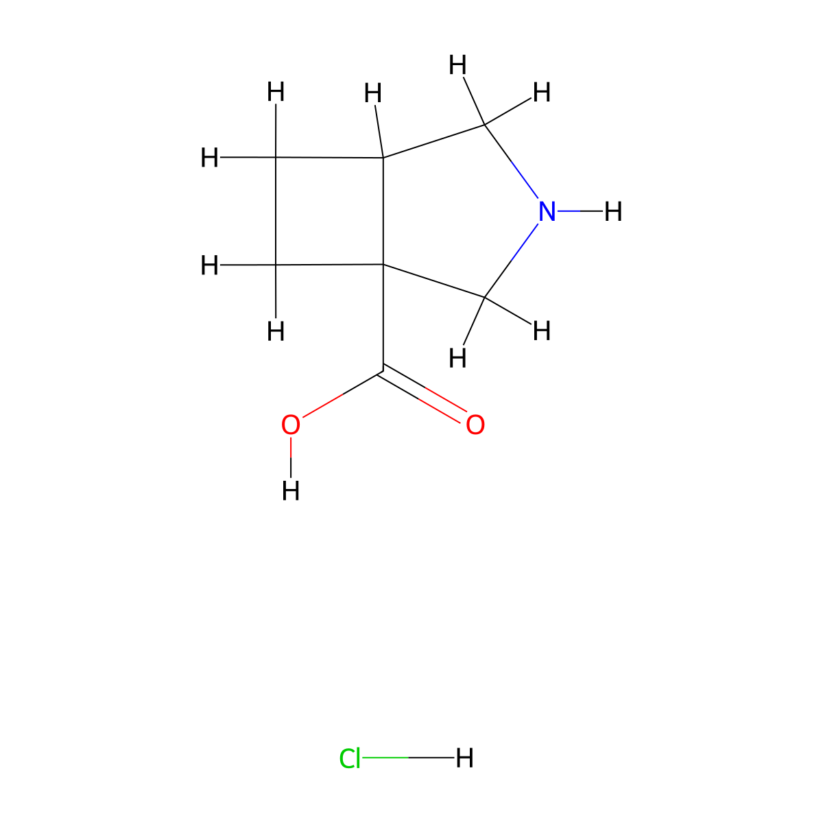 3-Azabicyclo[3.2.0]heptane-1-carboxylic acid hydrochloride molecular structure, CAS 1803607-01-3