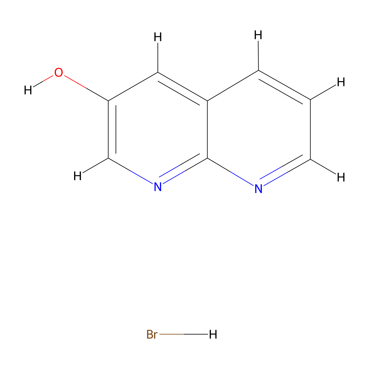 1,8-Naphthyridin-3-ol hydrobromide molecular structure, CAS 1803607-07-9