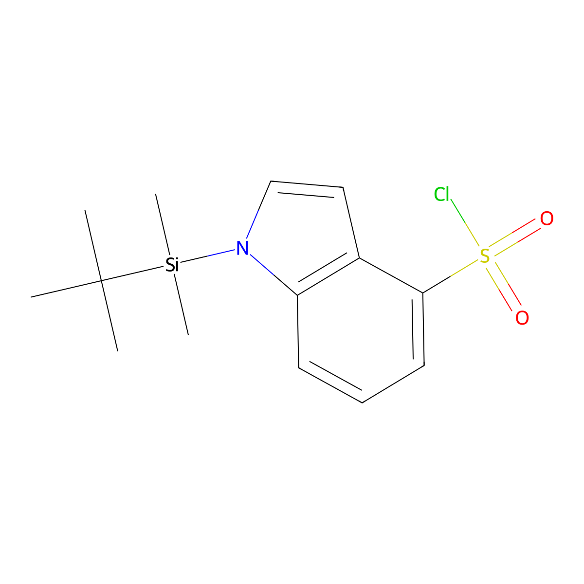 1-(tert-butyldimethylsilyl)-1H-indole-4-sulfonyl chloride molecular structure, CAS 1803607-16-0