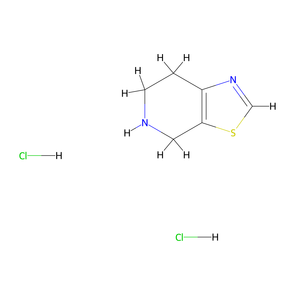 4H,5H,6H,7H-[1,3]thiazolo[5,4-c]pyridine dihydrochloride molecular structure, CAS 1803607-17-1