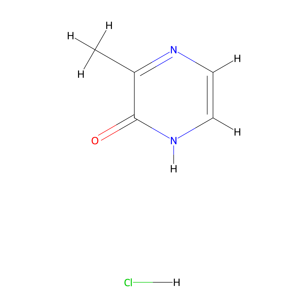 3-Methyl-1,2-dihydropyrazin-2-one hydrochloride molecular structure, CAS 1803607-22-8