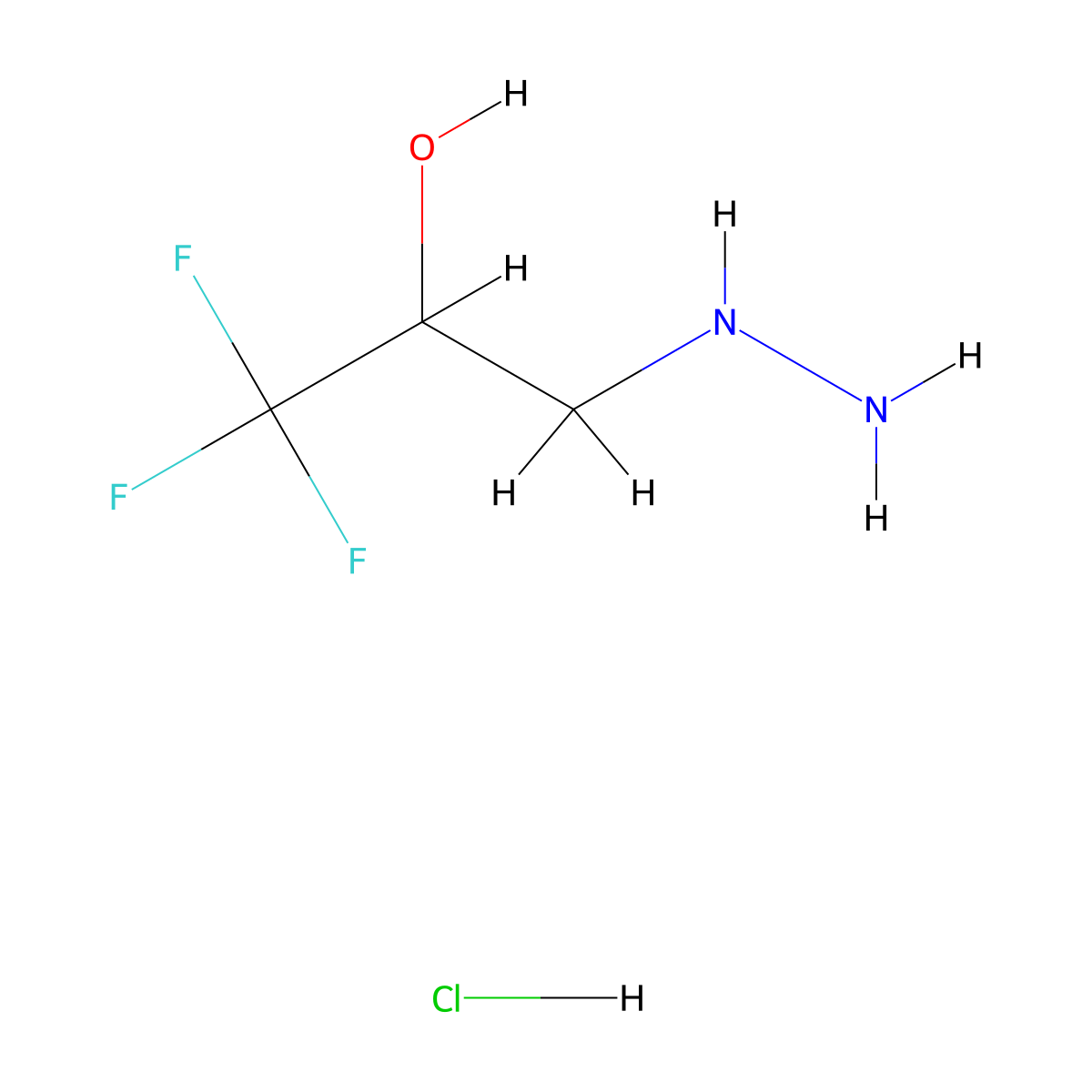 1,1,1-Trifluoro-3-hydrazinylpropan-2-ol hydrochloride molecular structure, CAS 1803607-27-3