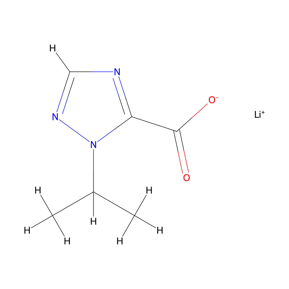 lithium 1-(propan-2-yl)-1H-1,2,4-triazole-5-carboxylate molecular structure, CAS 1803607-32-0