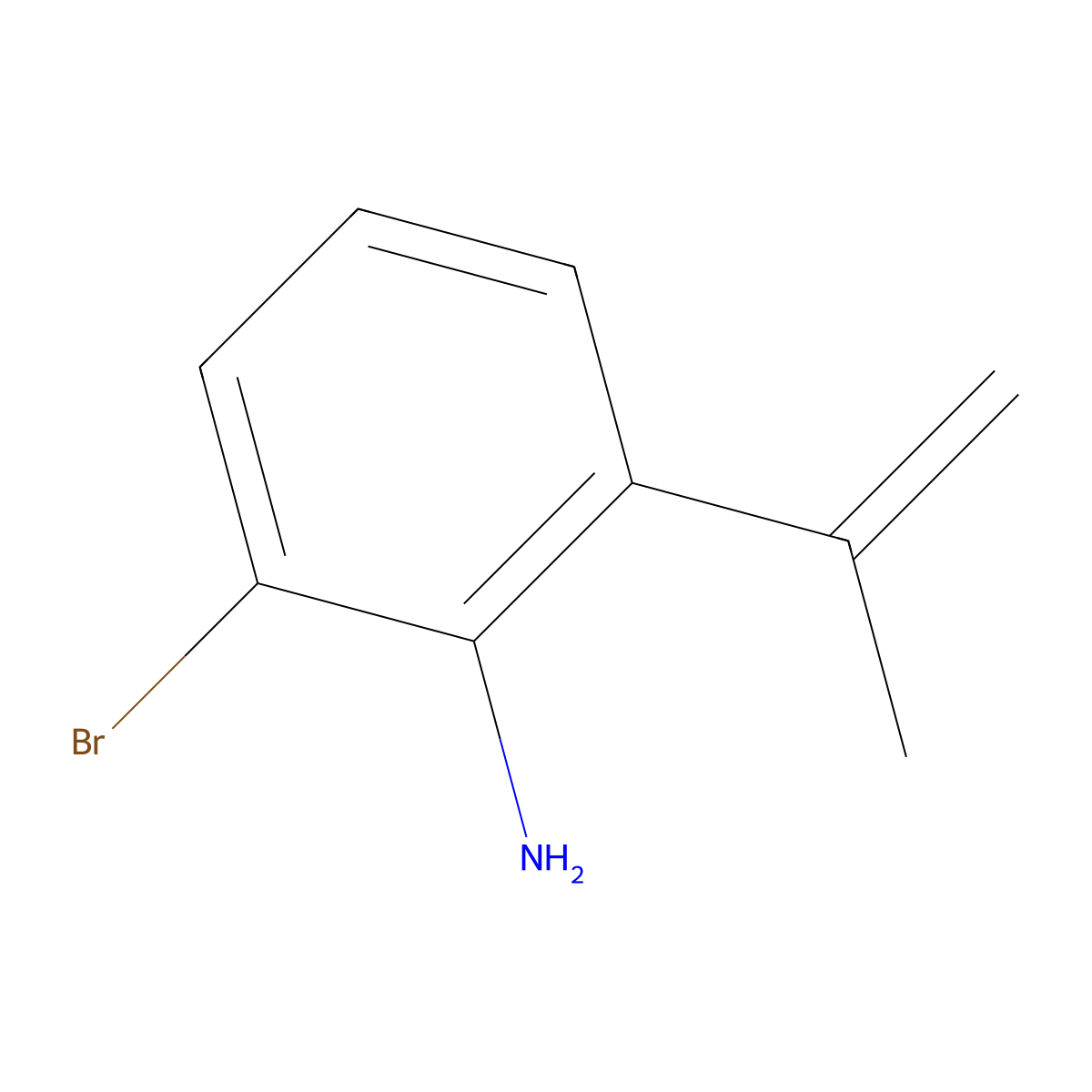 2-Bromo-6-(prop-1-en-2-yl)aniline molecular structure, CAS 1803607-41-1