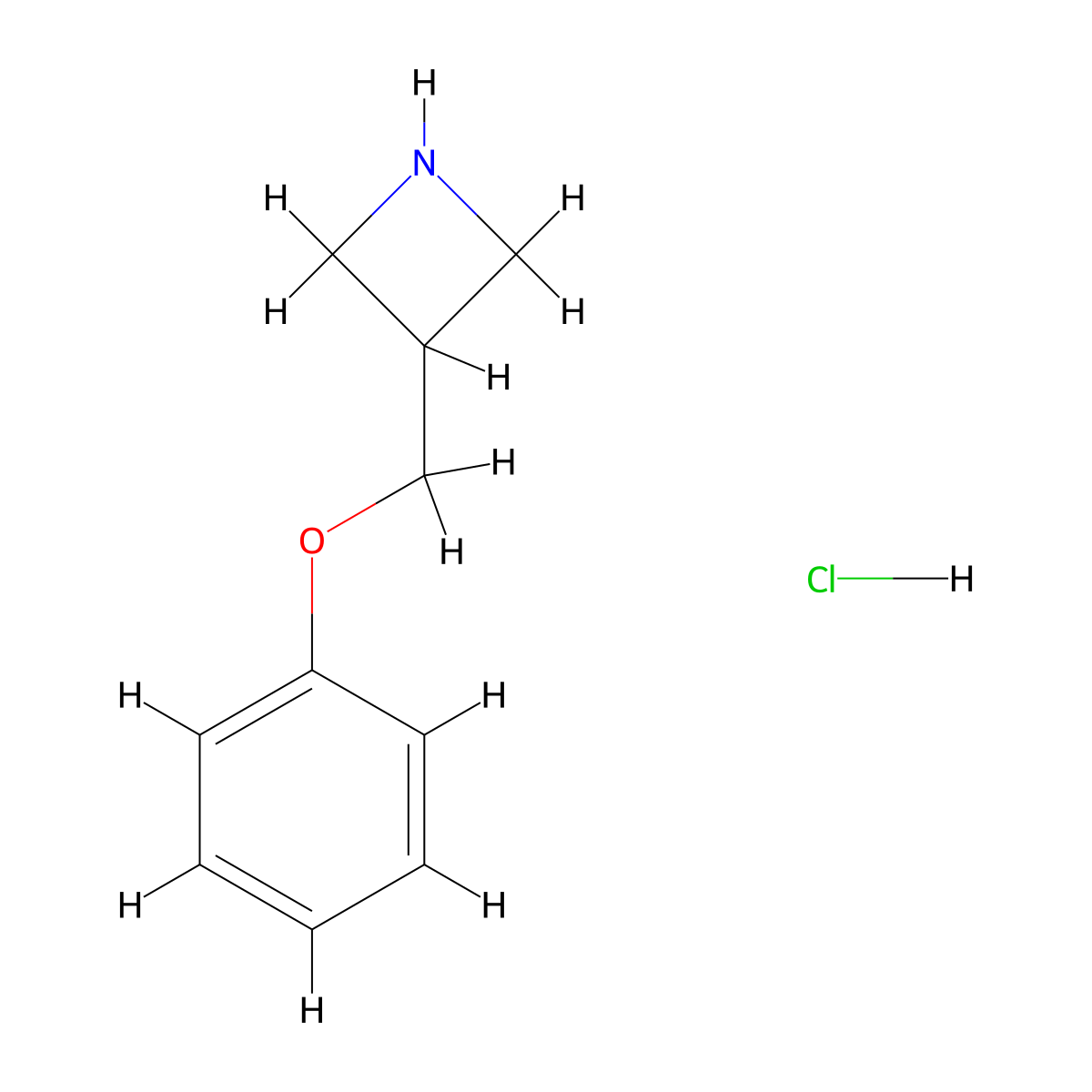 3-(Phenoxymethyl)azetidine hydrochloride molecular structure, CAS 1803607-42-2