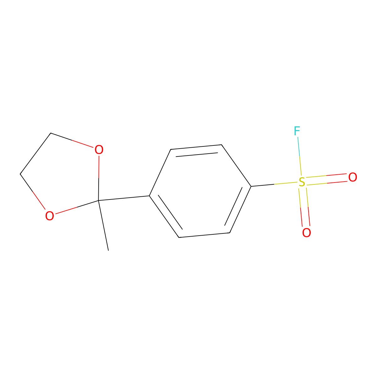 4-(2-Methyl-1,3-dioxolan-2-yl)benzene-1-sulfonyl fluoride molecular structure, CAS 1803607-43-3