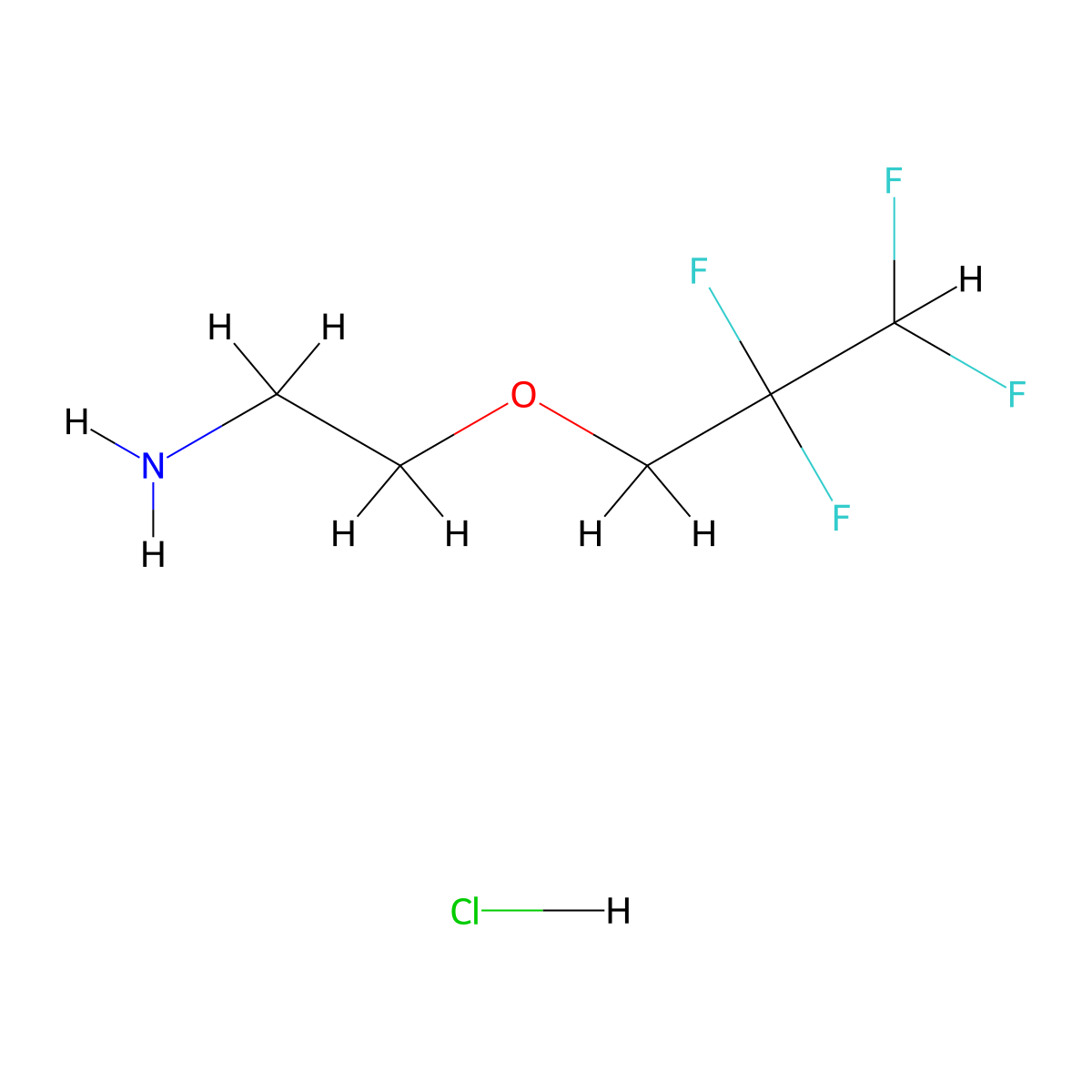 2-(2,2,3,3-Tetrafluoropropoxy)ethan-1-amine hydrochloride molecular structure, CAS 1803607-46-6