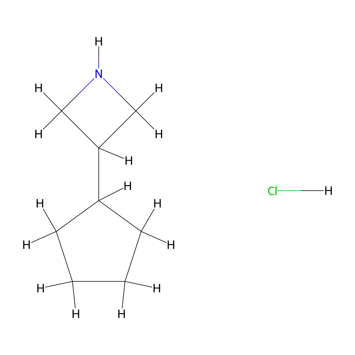 3-Cyclopentylazetidine hydrochloride molecular structure, CAS 1803607-59-1