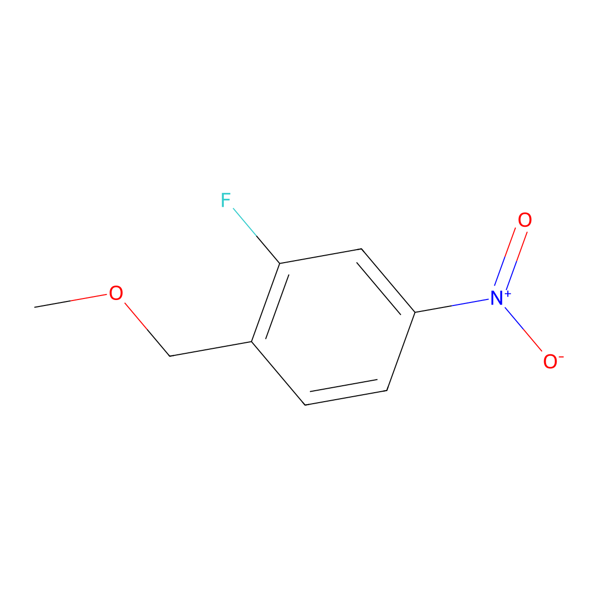 2-Fluoro-1-(methoxymethyl)-4-nitrobenzene molecular structure, CAS 1803607-63-7