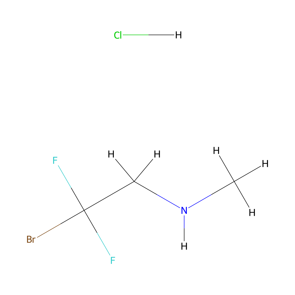 (2-Bromo-2,2-difluoroethyl)(methyl)amine hydrochloride molecular structure, CAS 1803607-67-1