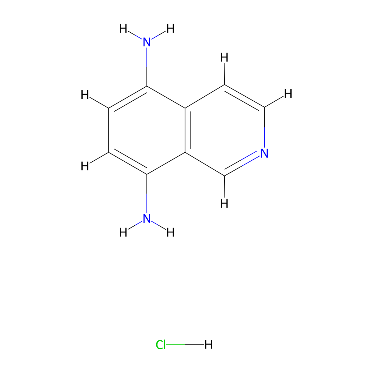 Isoquinoline-5,8-diamine hydrochloride molecular structure, CAS 1803607-71-7