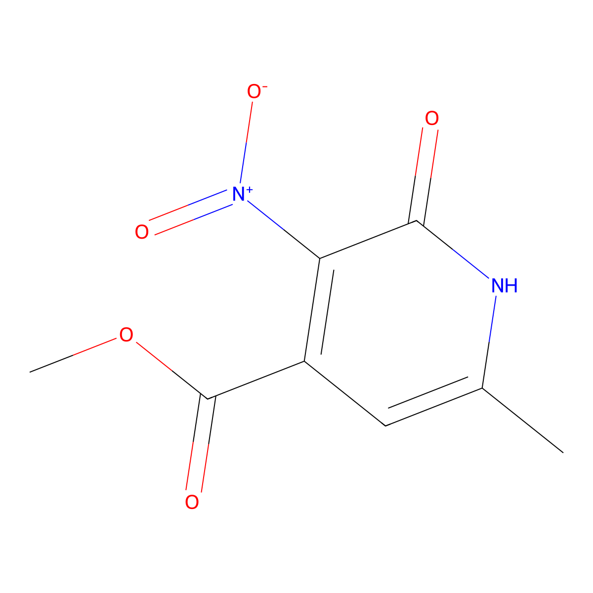 Methyl 2-hydroxy-6-methyl-3-nitropyridine-4-carboxylate molecular structure, CAS 1803607-72-8