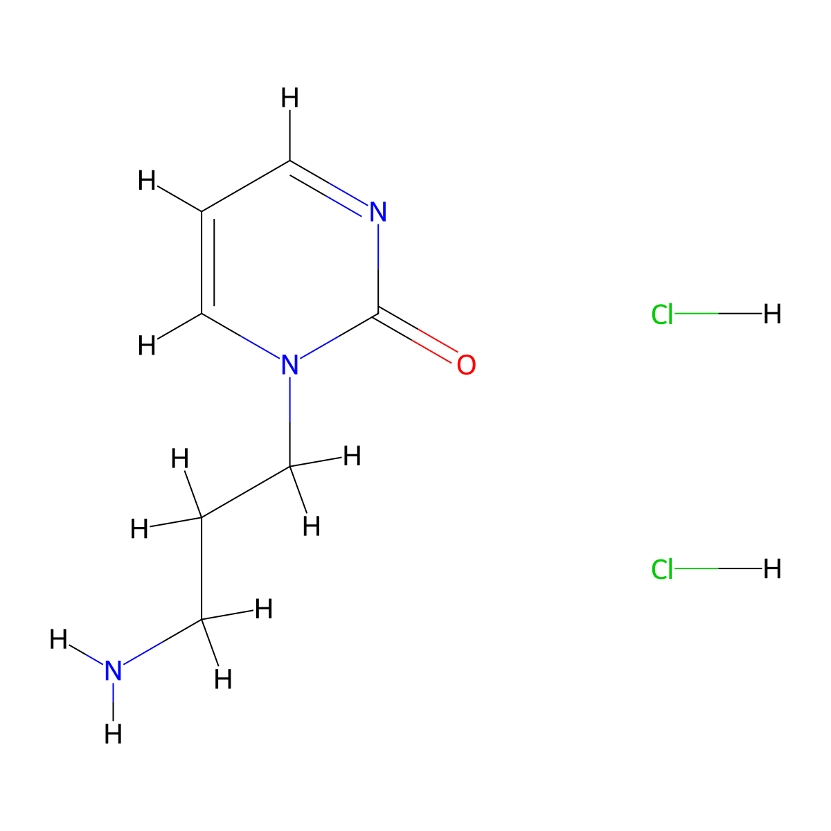 1-(3-Aminopropyl)-1,2-dihydropyrimidin-2-one dihydrochloride molecular structure, CAS 1803607-83-1
