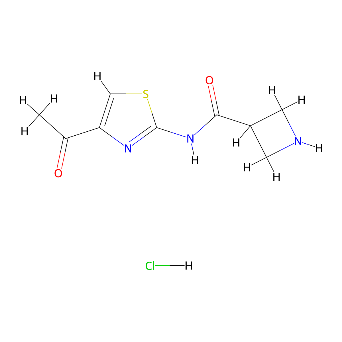 N-(4-acetyl-1,3-thiazol-2-yl)azetidine-3-carboxamide hydrochloride molecular structure, CAS 1803607-89-7