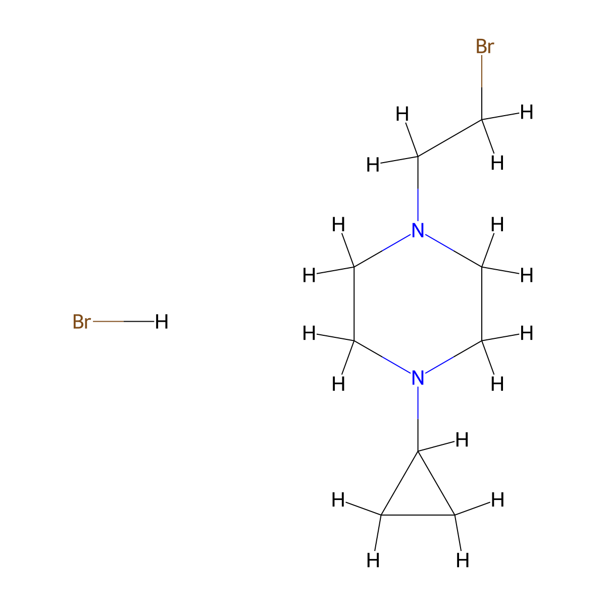 1-(2-Bromoethyl)-4-cyclopropylpiperazine hydrobromide molecular structure, CAS 1803607-91-1