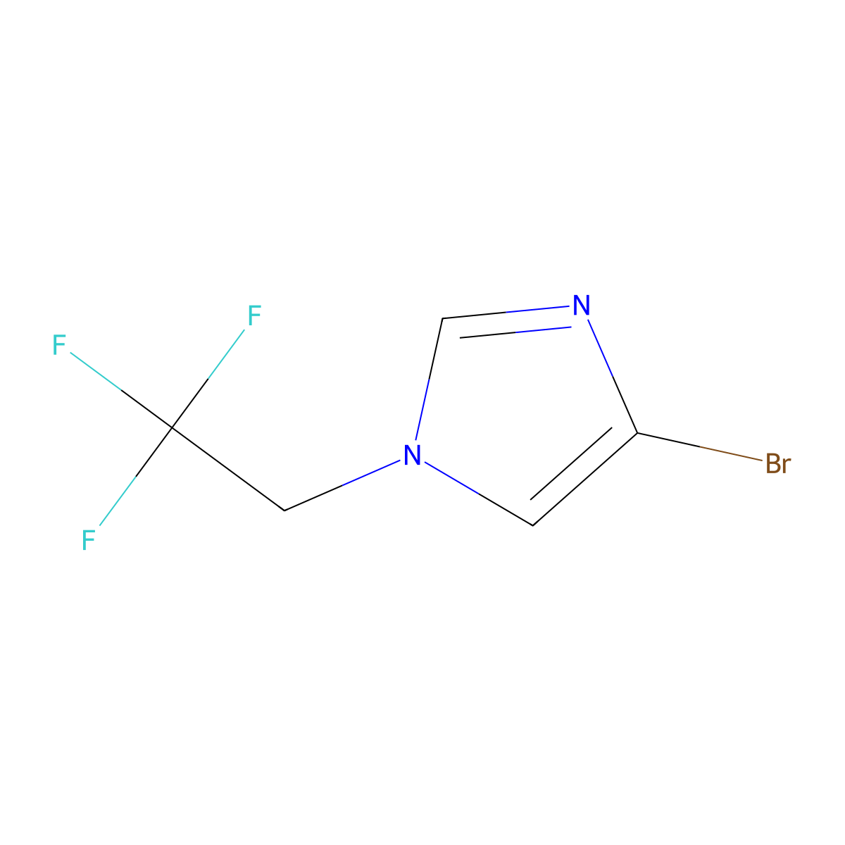 4-bromo-1-(2,2,2-trifluoroethyl)-1H-imidazole molecular structure, CAS 1803608-03-8