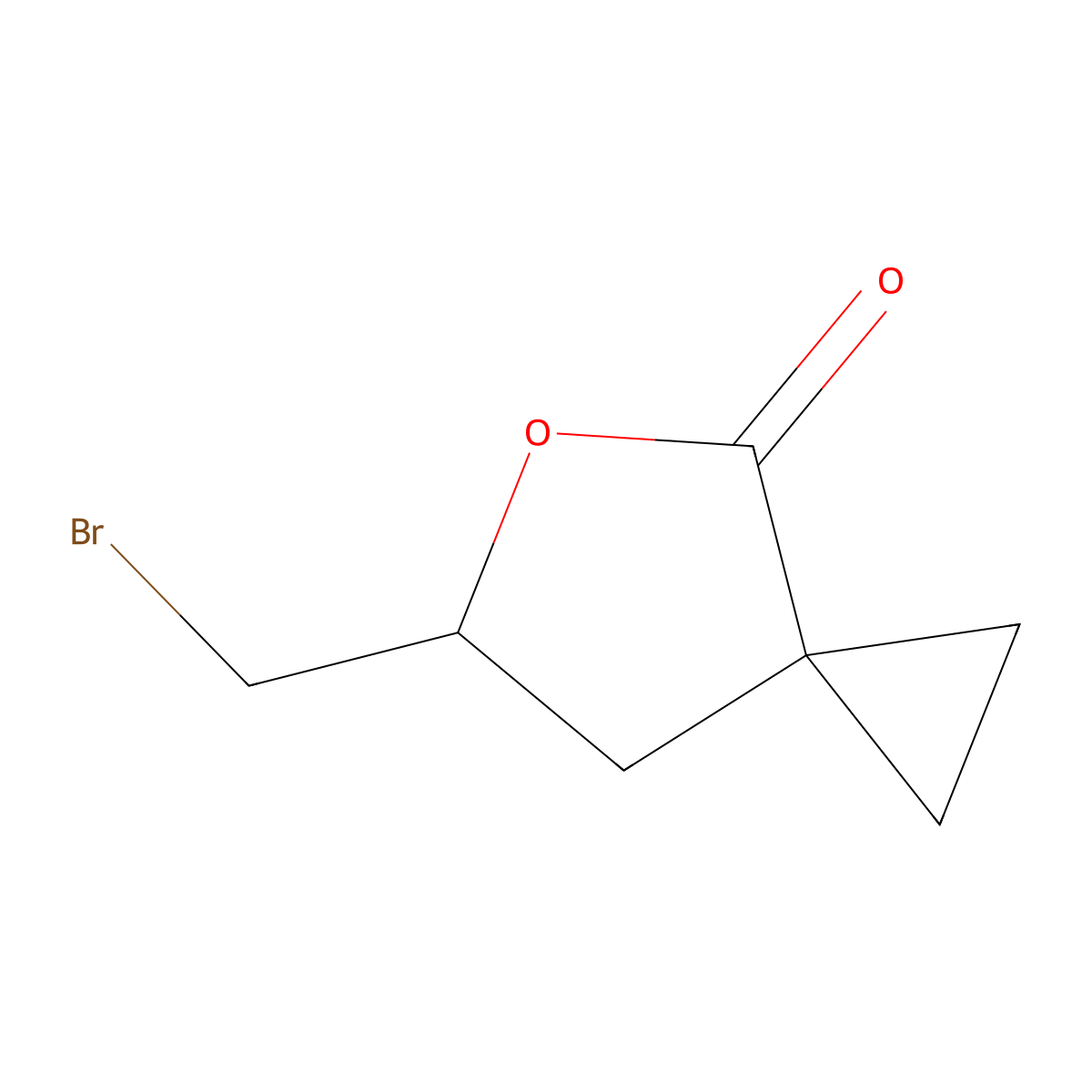 6-(Bromomethyl)-5-oxaspiro[2.4]heptan-4-one molecular structure, CAS 1803608-05-0