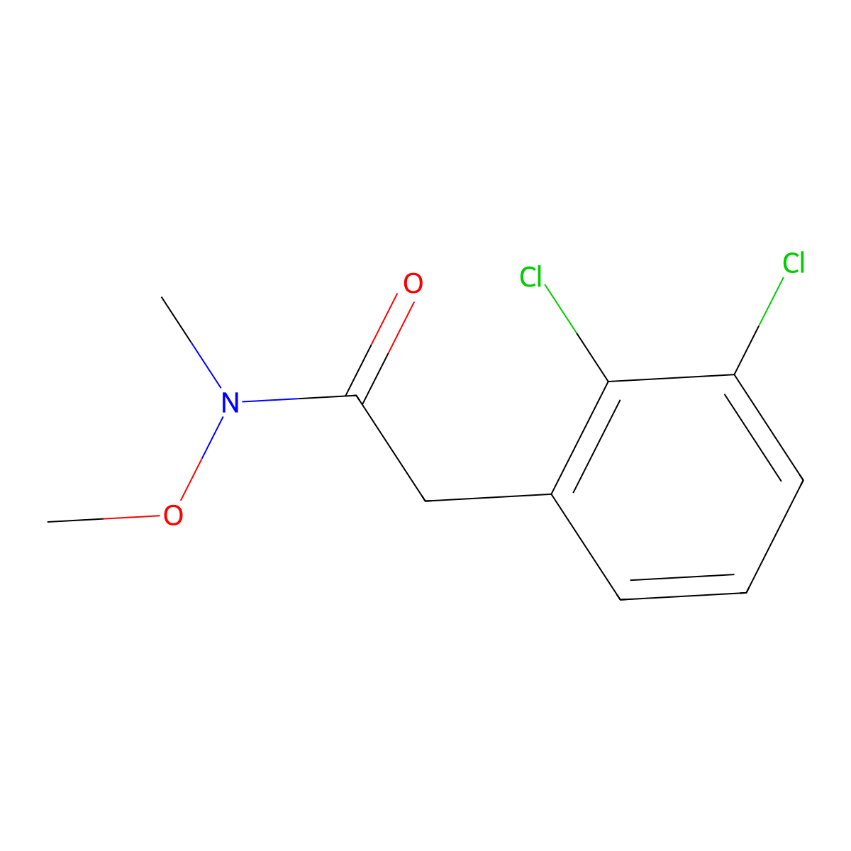 2-(2,3-dichlorophenyl)-N-methoxy-N-methylacetamide molecular structure, CAS 1803608-06-1