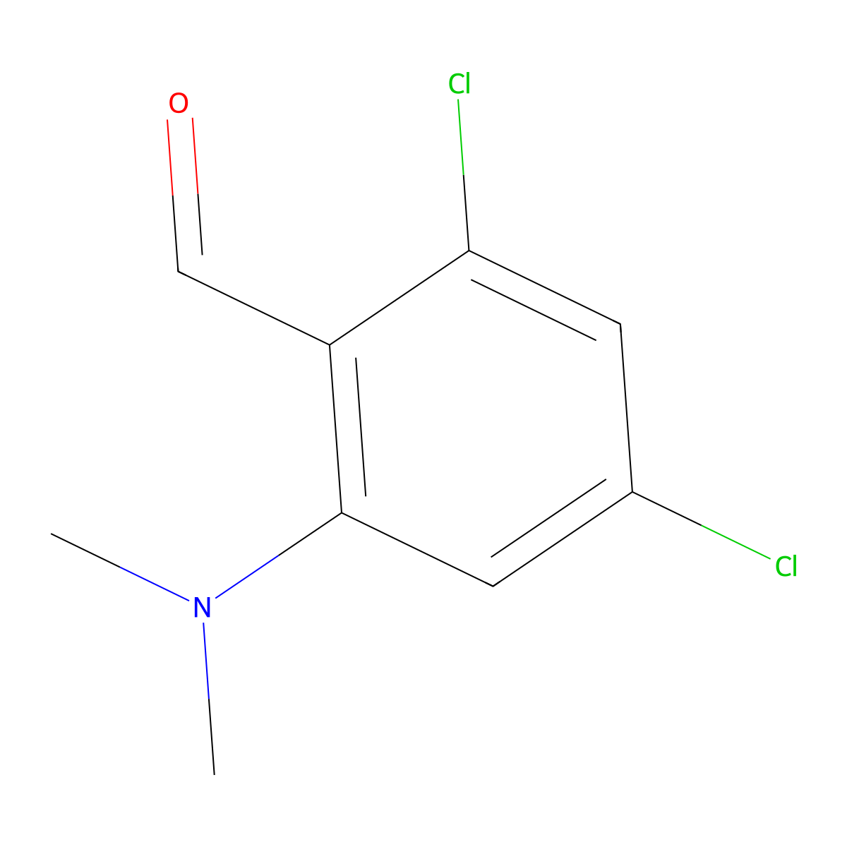 2,4-Dichloro-6-(dimethylamino)benzaldehyde molecular structure, CAS 1803608-14-1