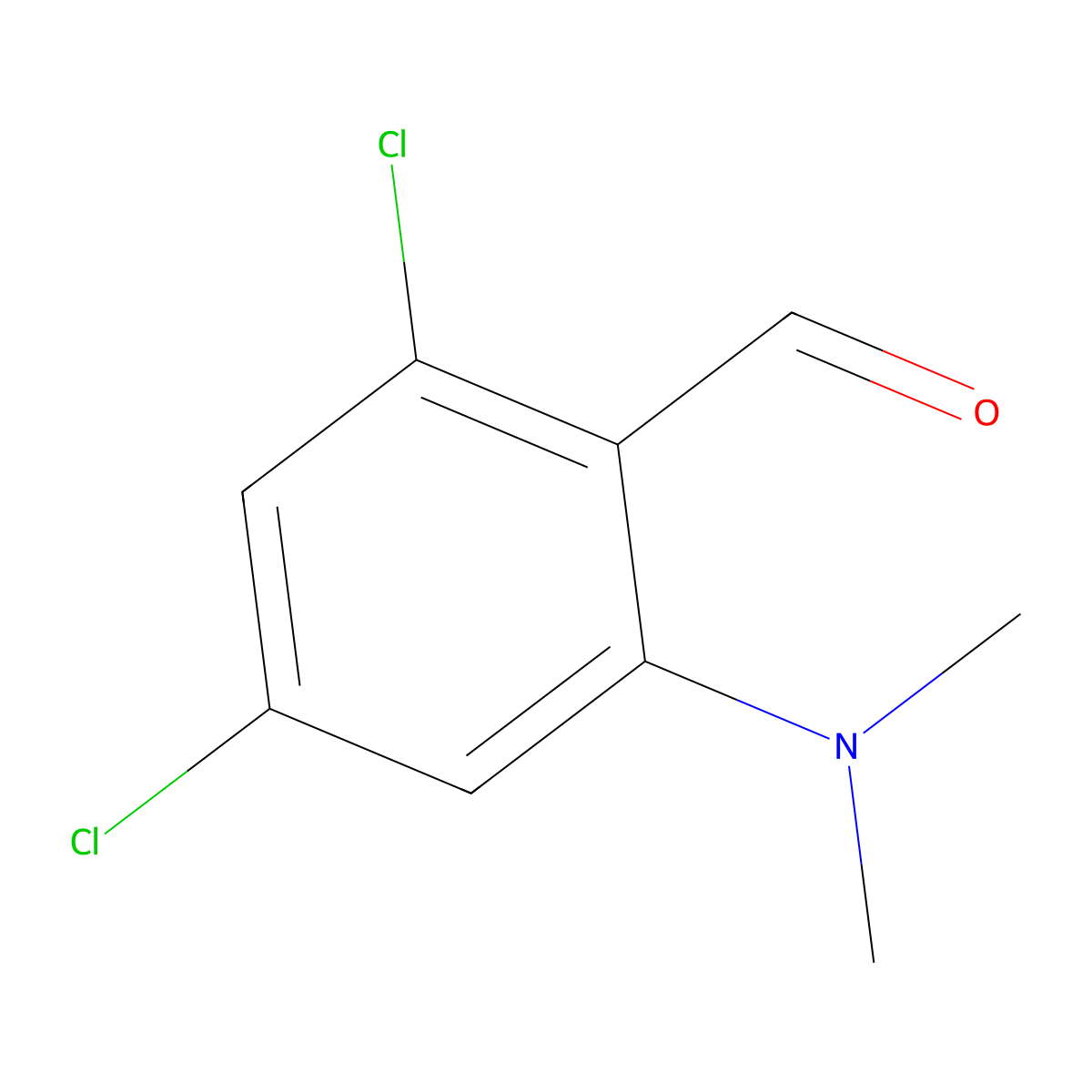 2,4-Dichloro-6-(dimethylamino)benzaldehyde molecular structure, CAS 1803608-14-1
