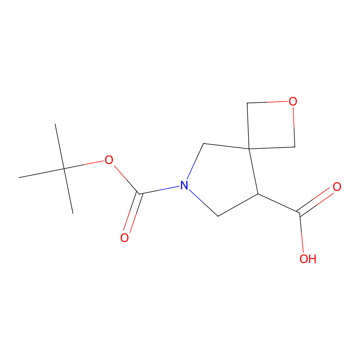 6-[(tert-Butoxy)carbonyl]-2-oxa-6-azaspiro[3.4]octane-8-carboxylic acid molecular structure, CAS 1803608-20-9