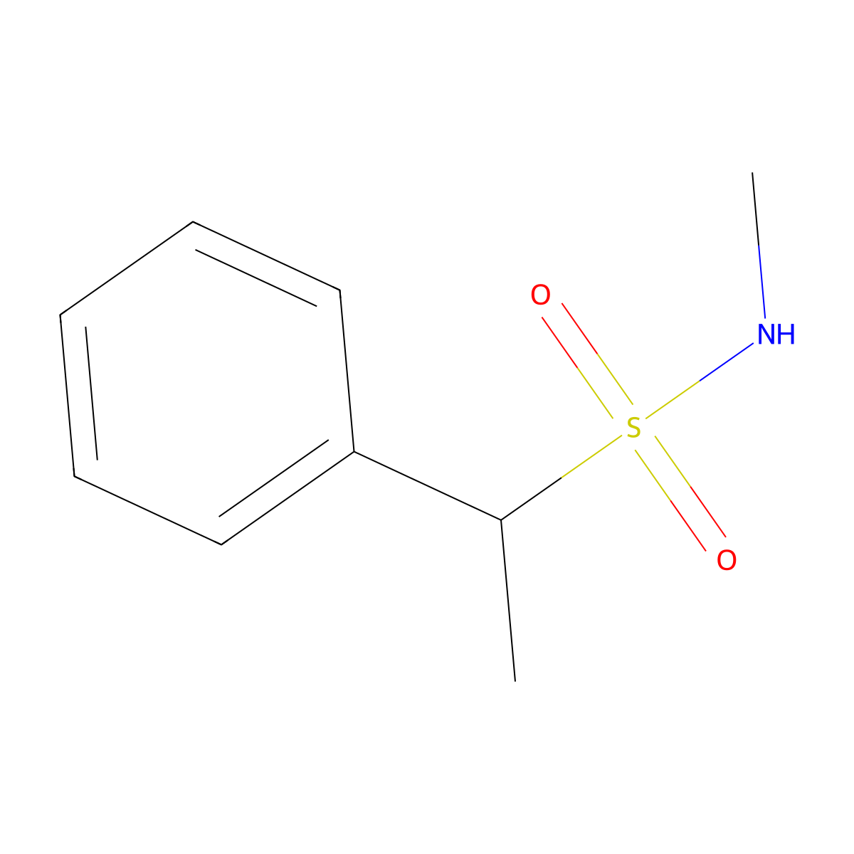 N-methyl-1-phenylethane-1-sulfonamide molecular structure, CAS 1803608-21-0