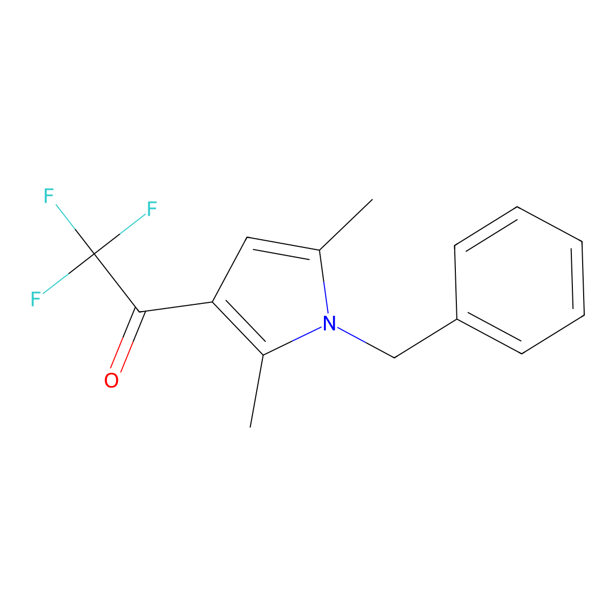 1-(1-benzyl-2,5-dimethyl-1H-pyrrol-3-yl)-2,2,2-trifluoroethan-1-one molecular structure, CAS 1803608-26-5