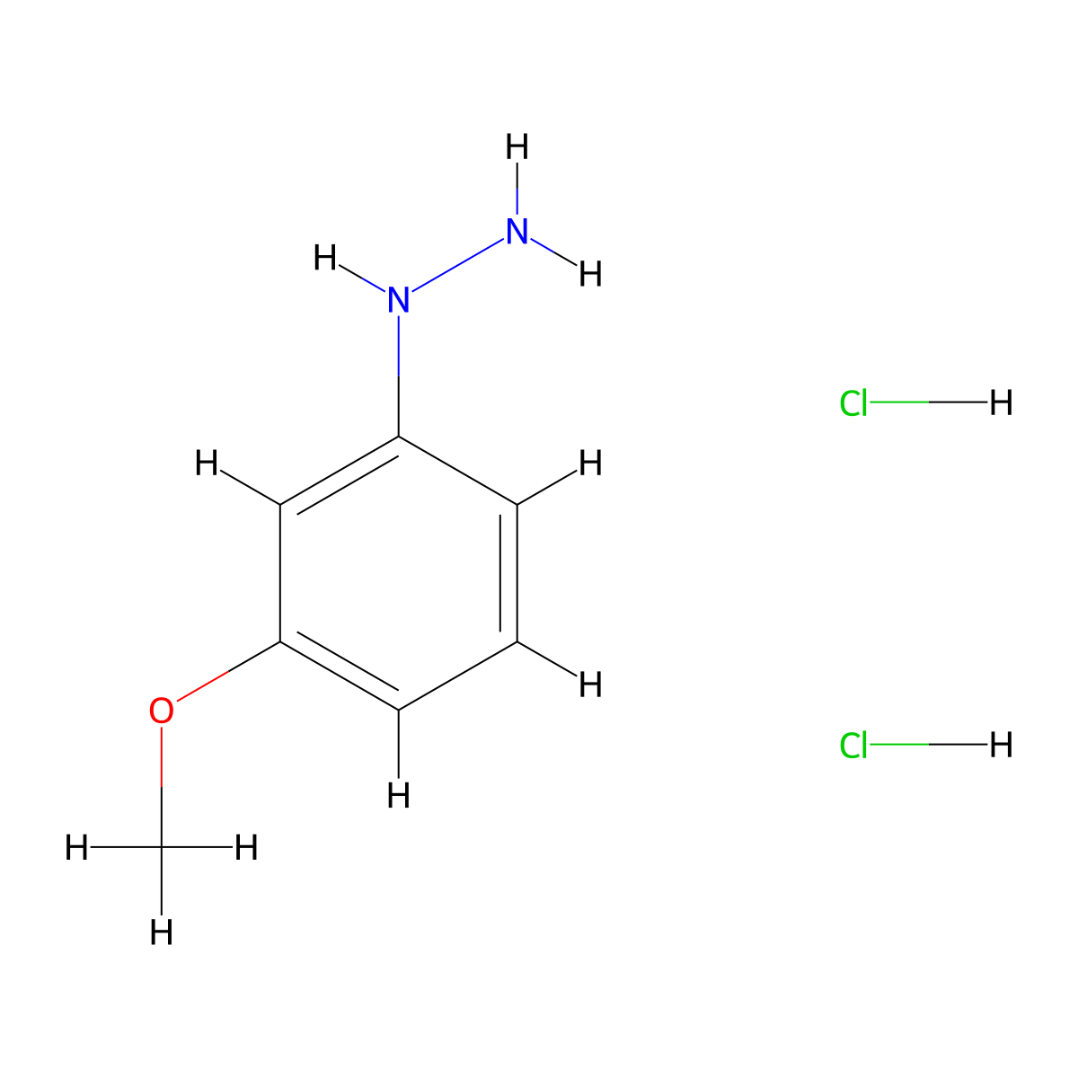 (3-Methoxyphenyl)hydrazine dihydrochloride molecular structure, CAS 1803608-28-7