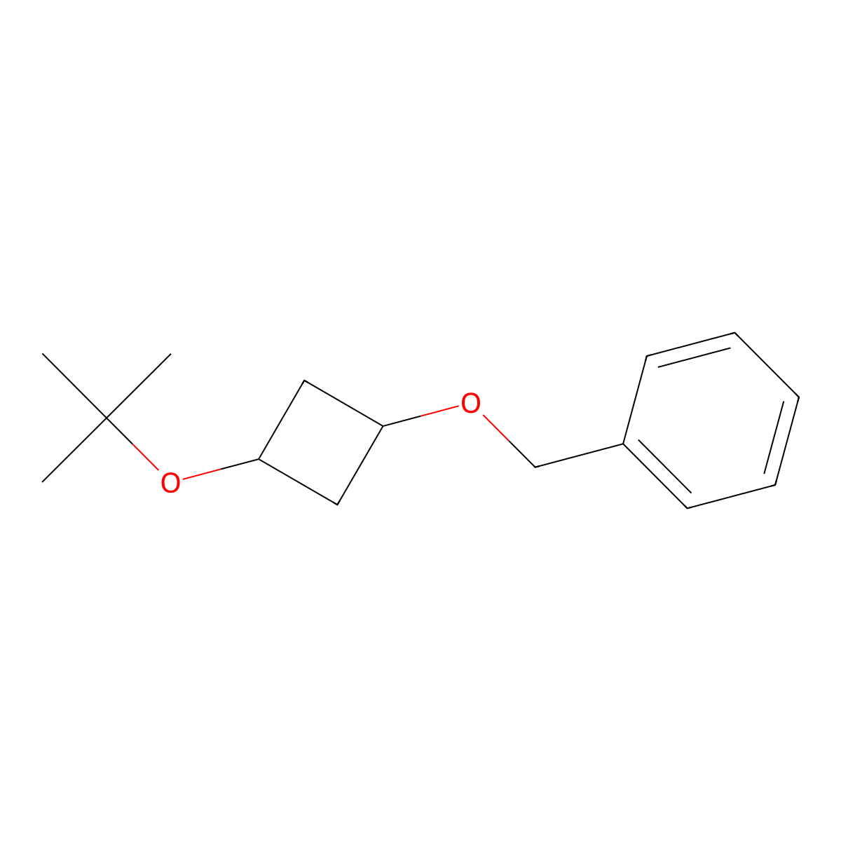 {[3-(Tert-butoxy)cyclobutoxy]methyl}benzene molecular structure, CAS 1803608-56-1