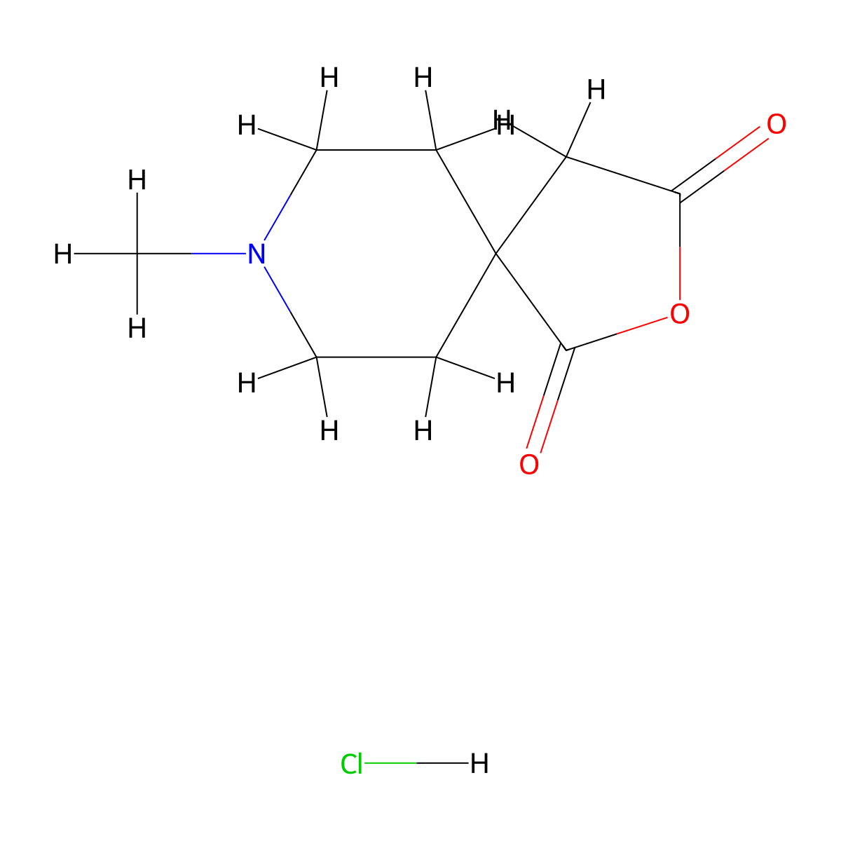 8-Methyl-2-oxa-8-azaspiro[4.5]decane-1,3-dione hydrochloride molecular structure, CAS 1803608-59-4