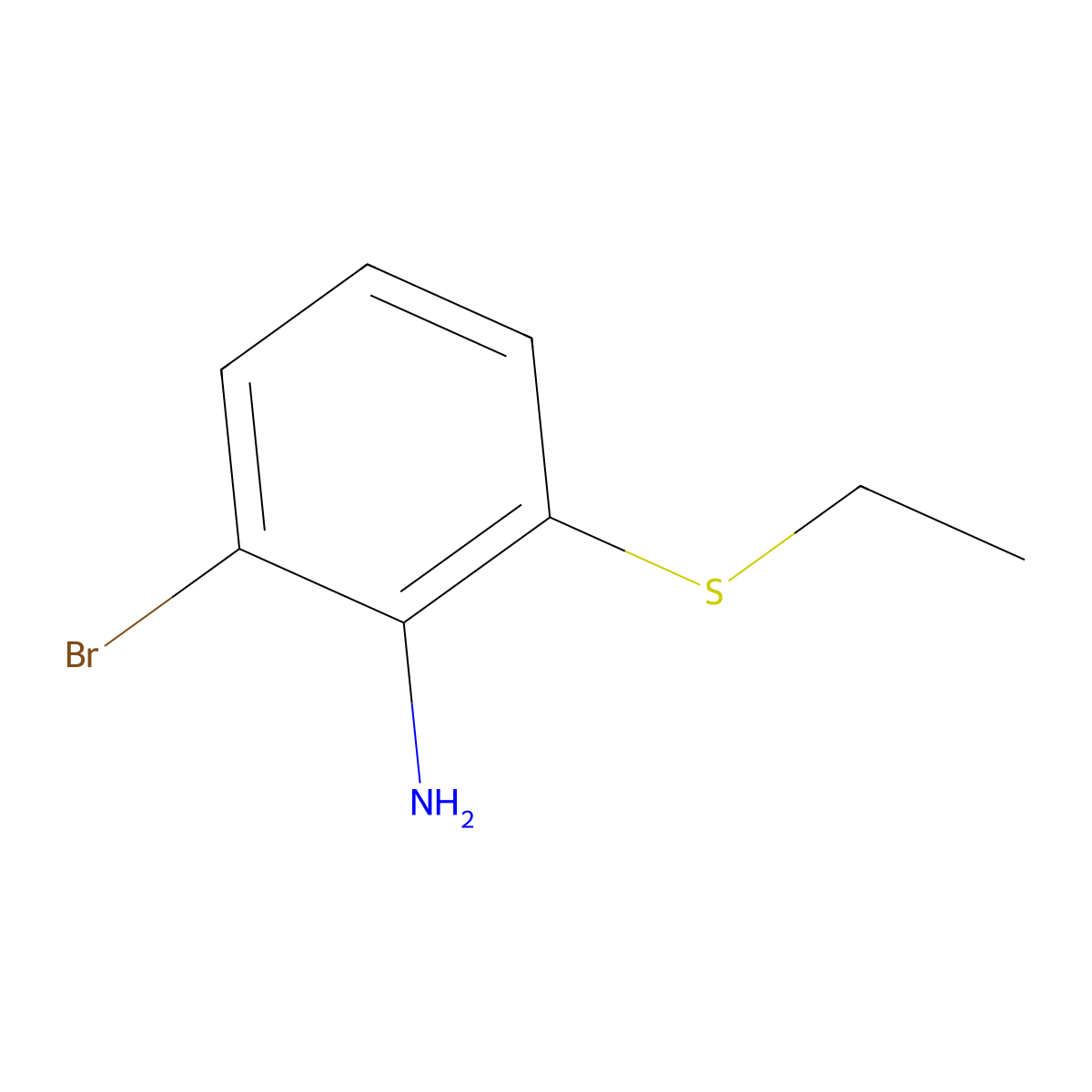 2-Bromo-6-(ethylthio)benzenamine molecular structure, CAS 1803608-76-5