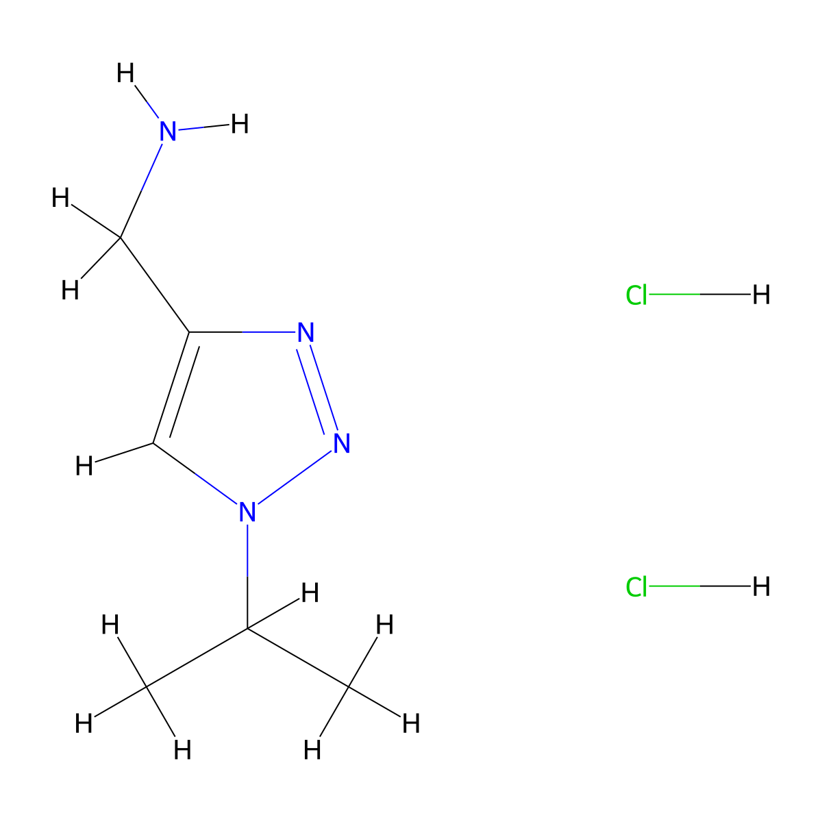 1-[1-(propan-2-yl)-1H-1,2,3-triazol-4-yl]methanamine dihydrochloride molecular structure, CAS 1803608-87-8