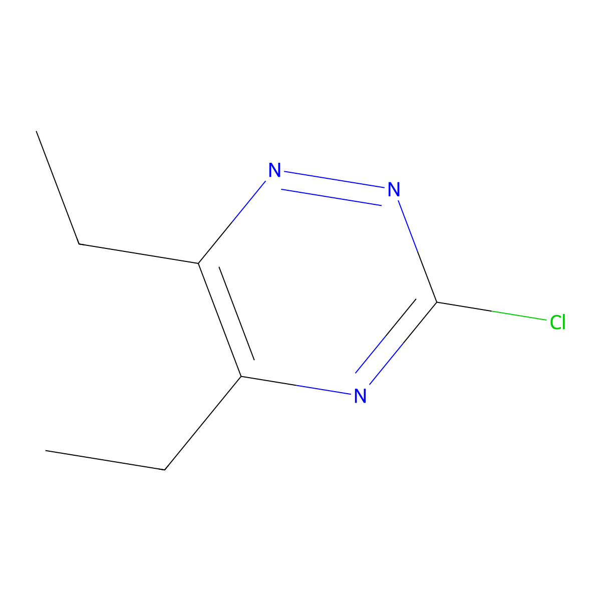 3-Chloro-5,6-diethyl-1,2,4-triazine molecular structure, CAS 1803608-96-9