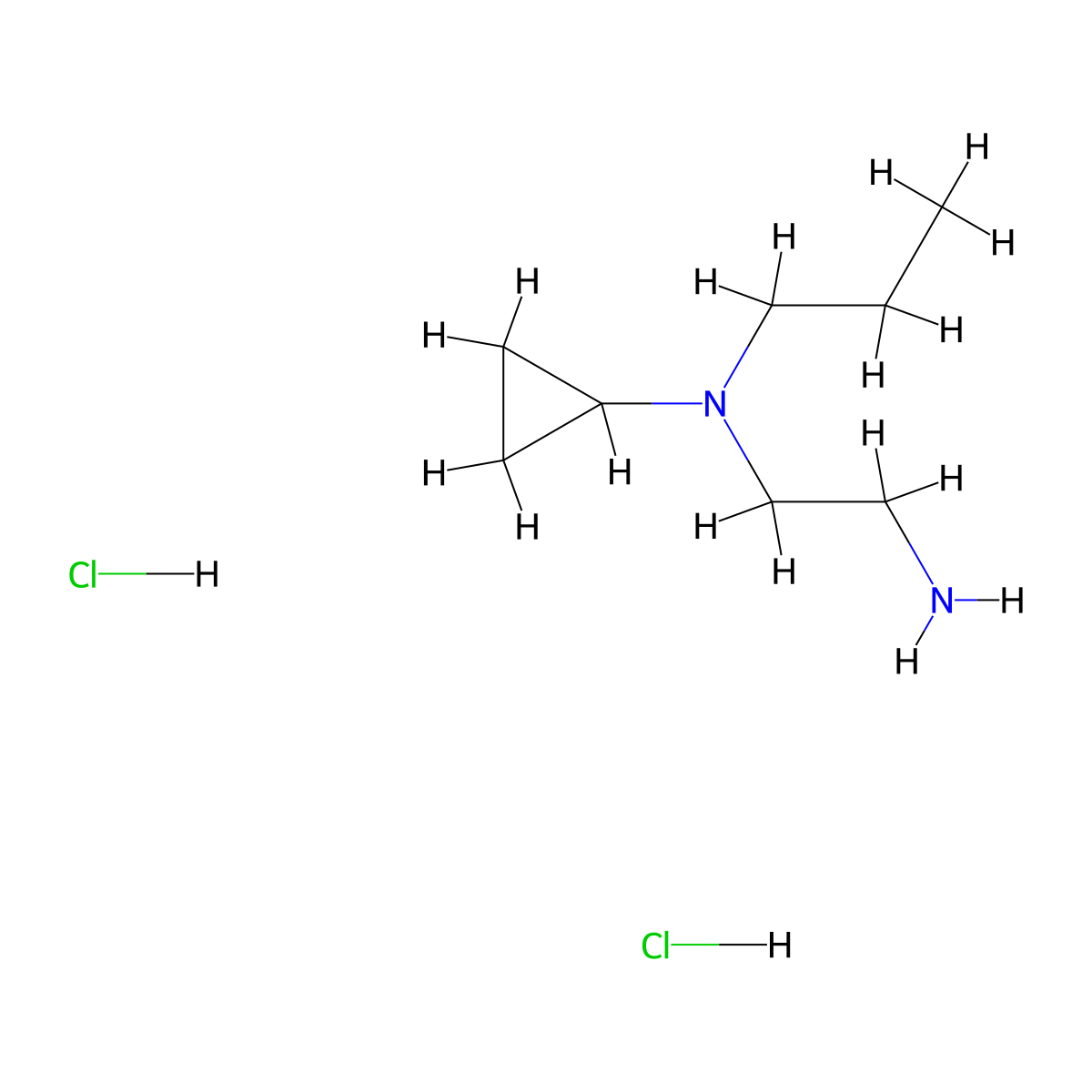 N-(2-aminoethyl)-N-propylcyclopropanamine dihydrochloride molecular structure, CAS 1803608-97-0