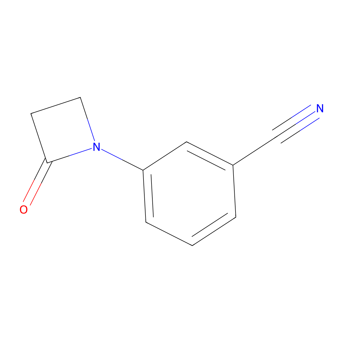 3-(2-Oxoazetidin-1-yl)benzonitrile molecular structure, CAS 1803609-05-3