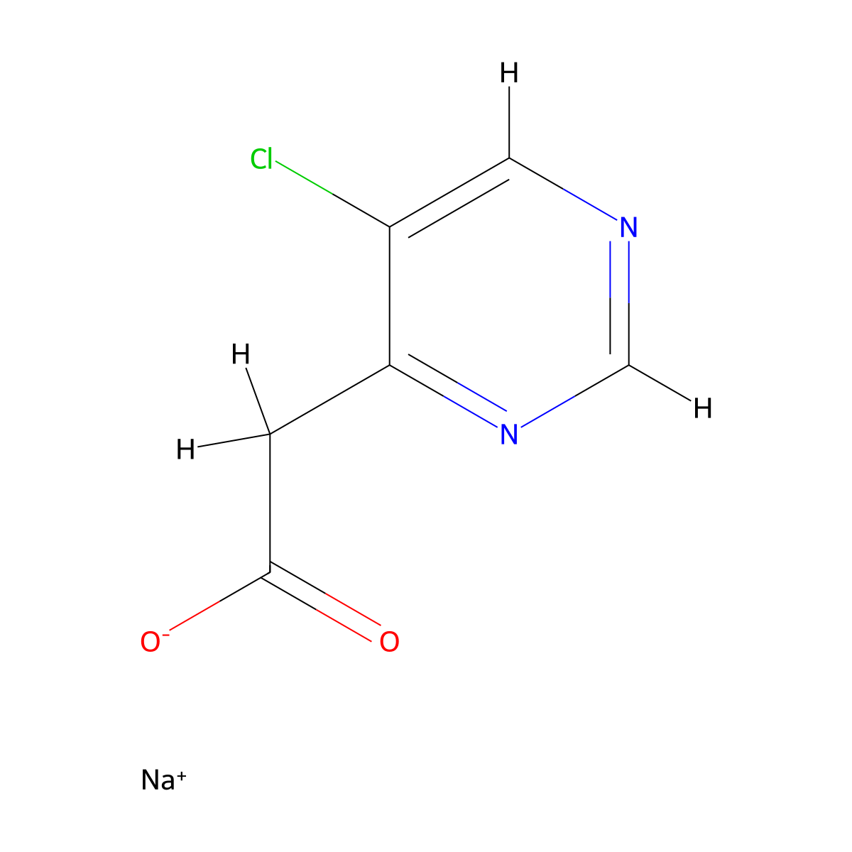 Sodium 2-(5-chloropyrimidin-4-yl)acetate molecular structure, CAS 1803609-09-7