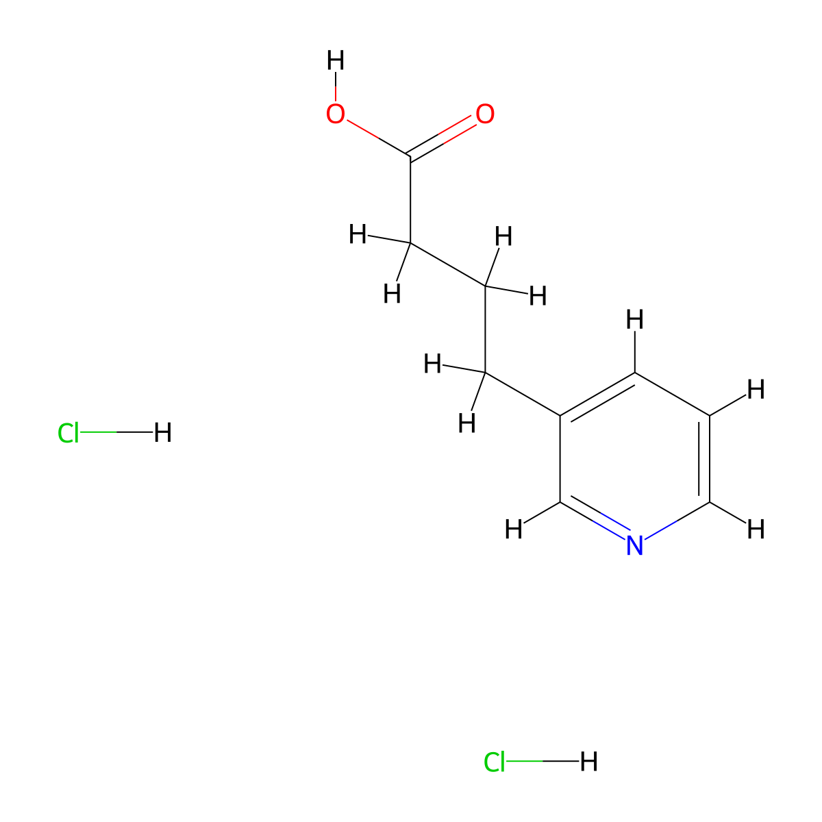 4-(Pyridin-3-yl)butanoic acid dihydrochloride molecular structure, CAS 1803609-16-6