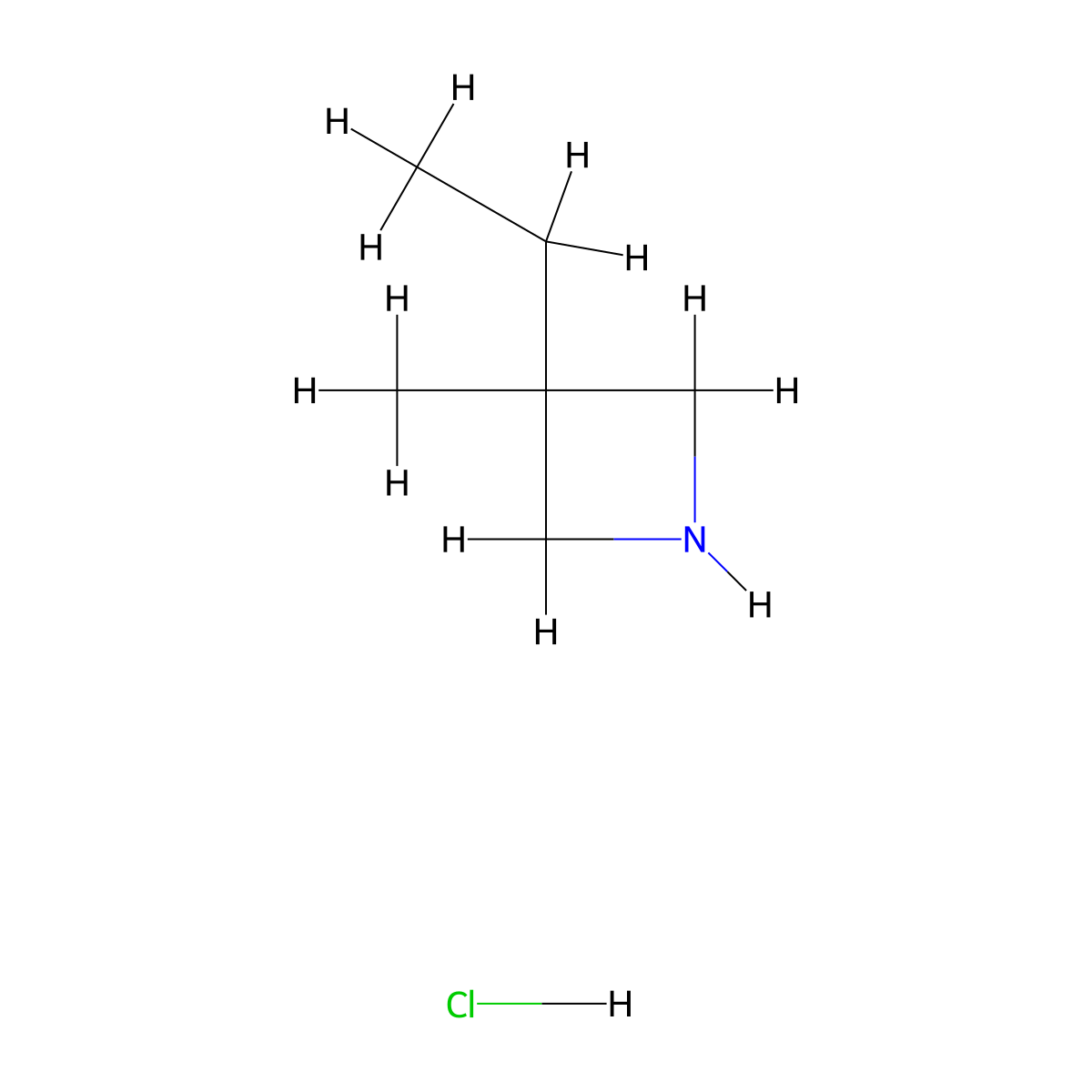 3-Ethyl-3-methylazetidine hydrochloride molecular structure, CAS 1803609-20-2
