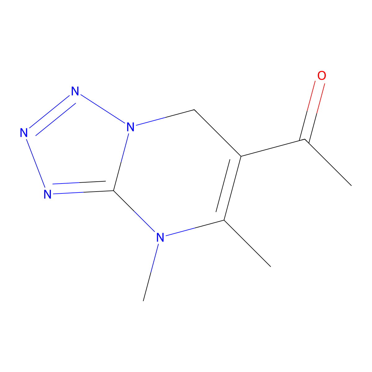 1-{4,5-dimethyl-4H,7H-[1,2,3,4]tetrazolo[1,5-a]pyrimidin-6-yl}ethan-1-one molecular structure, CAS 1803609-25-7