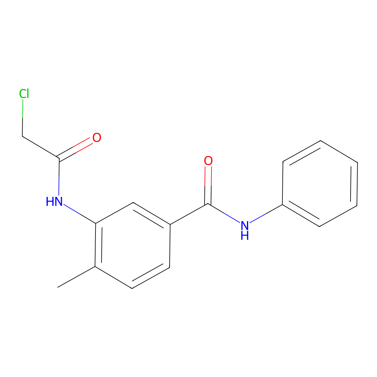 3-(2-chloroacetamido)-4-methyl-N-phenylbenzamide molecular structure, CAS 1803609-27-9