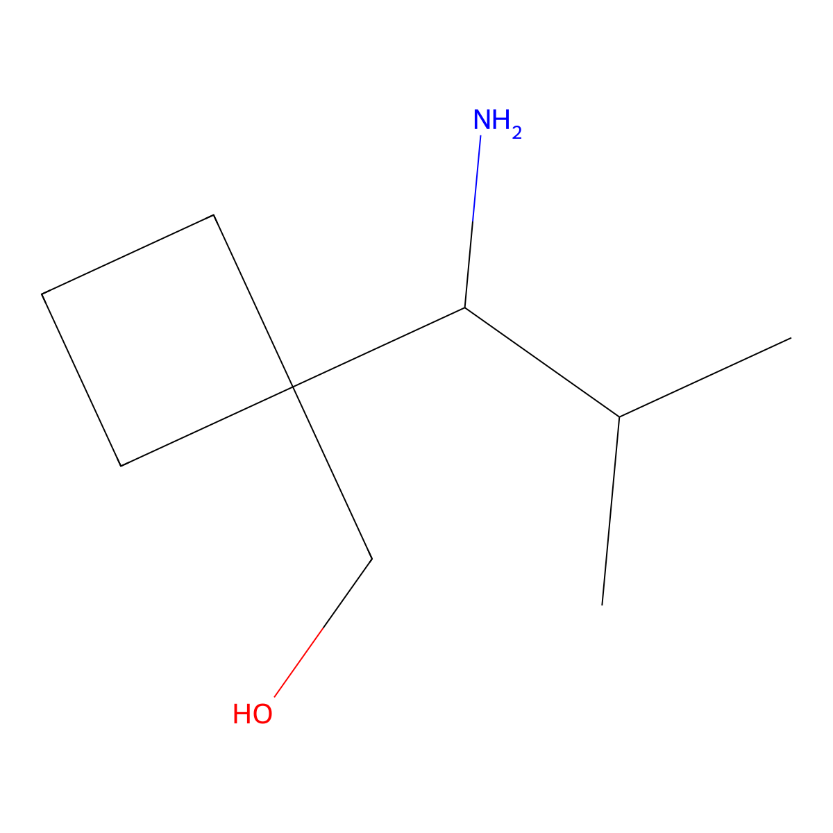 (1-(1-Amino-2-methylpropyl)cyclobutyl)methanol molecular structure, CAS 1803609-30-4