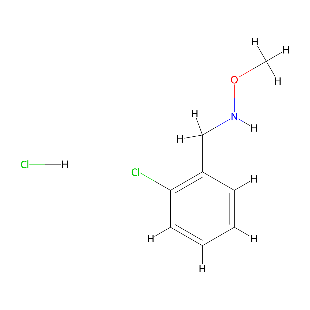 [(2-Chlorophenyl)methyl](methoxy)amine hydrochloride molecular structure, CAS 1803609-35-9