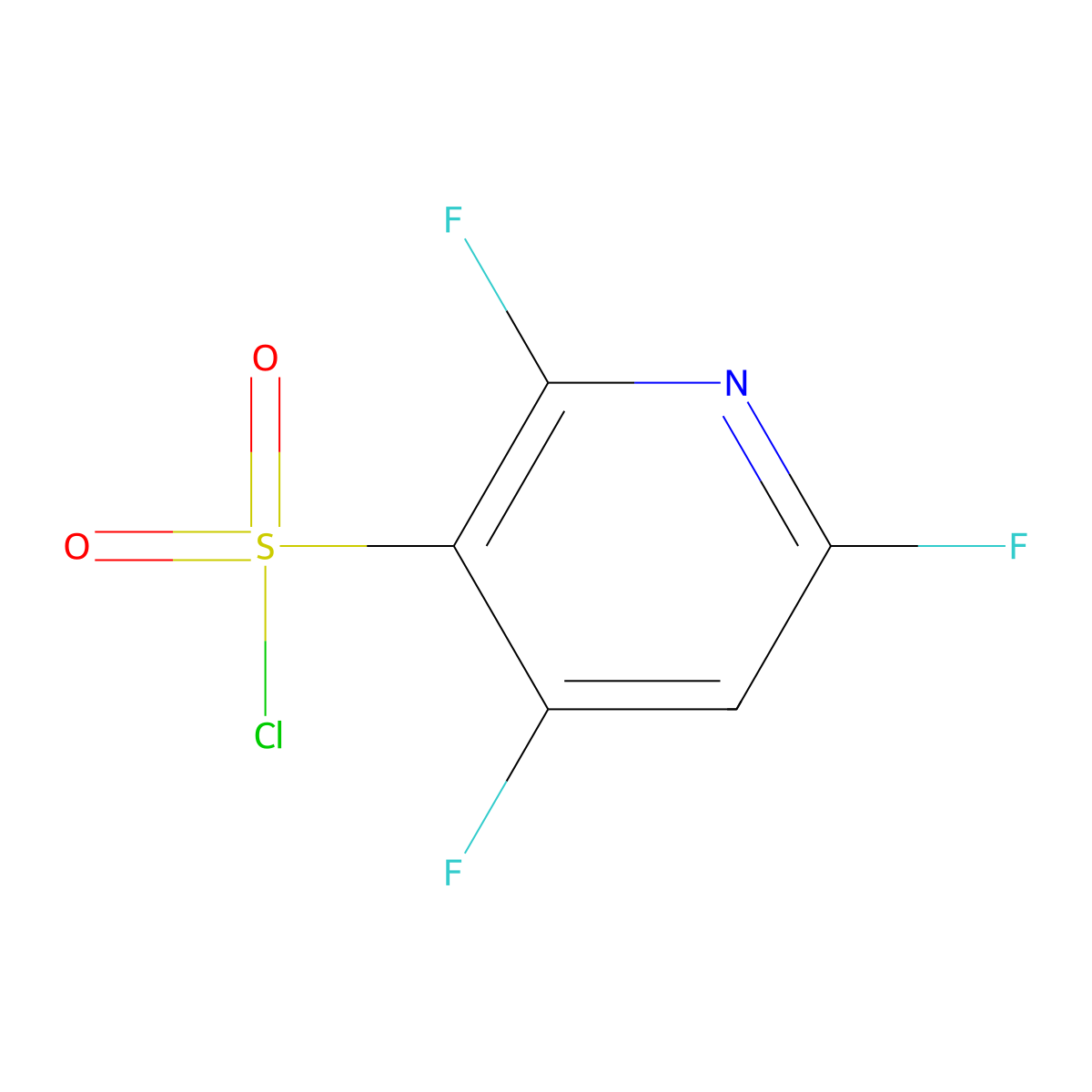 2,4,6-Trifluoropyridine-3-sulfonyl chloride molecular structure, CAS 1803609-38-2