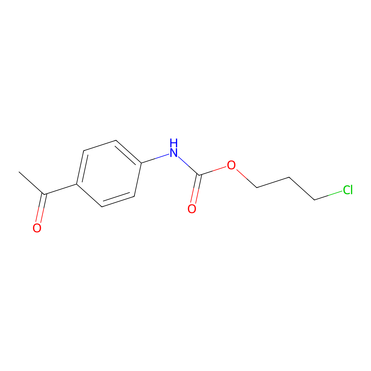 3-chloropropyl N-(4-acetylphenyl)carbamate molecular structure, CAS 1803609-41-7