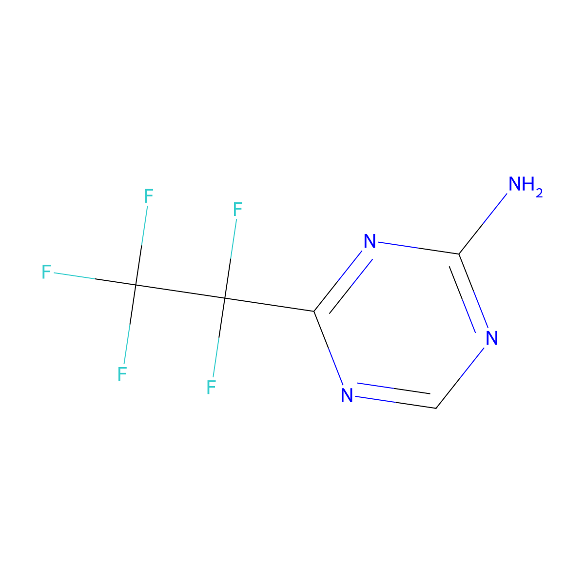 4-(Pentafluoroethyl)-1,3,5-triazin-2-amine molecular structure, CAS 1803609-43-9