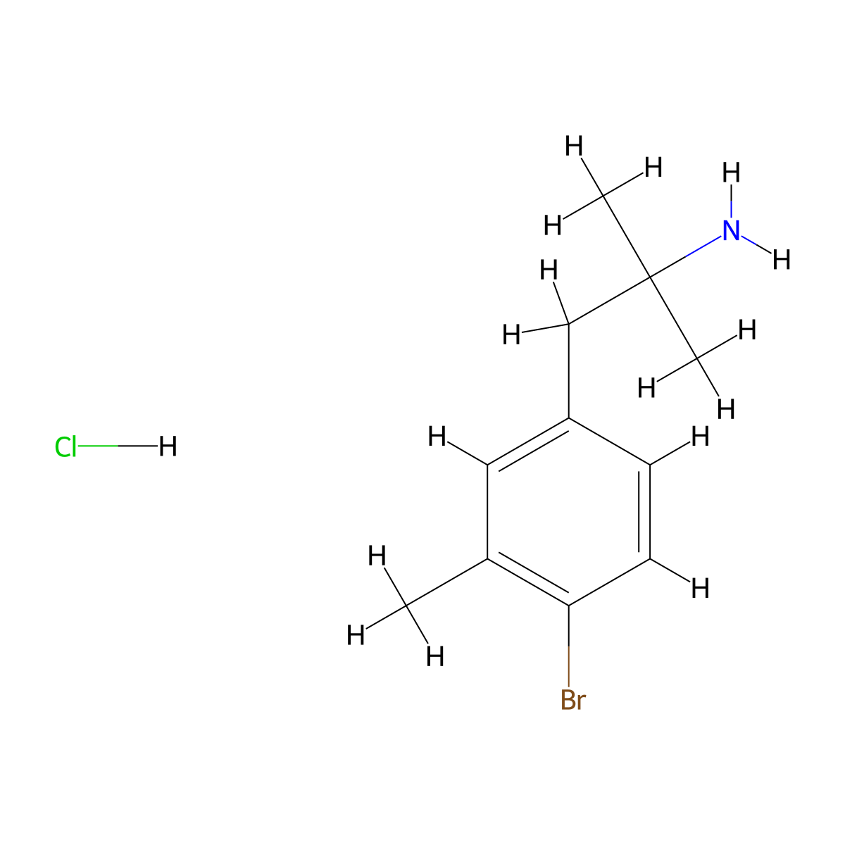 1-(4-Bromo-3-methylphenyl)-2-methylpropan-2-amine hydrochloride molecular structure, CAS 1803609-44-0