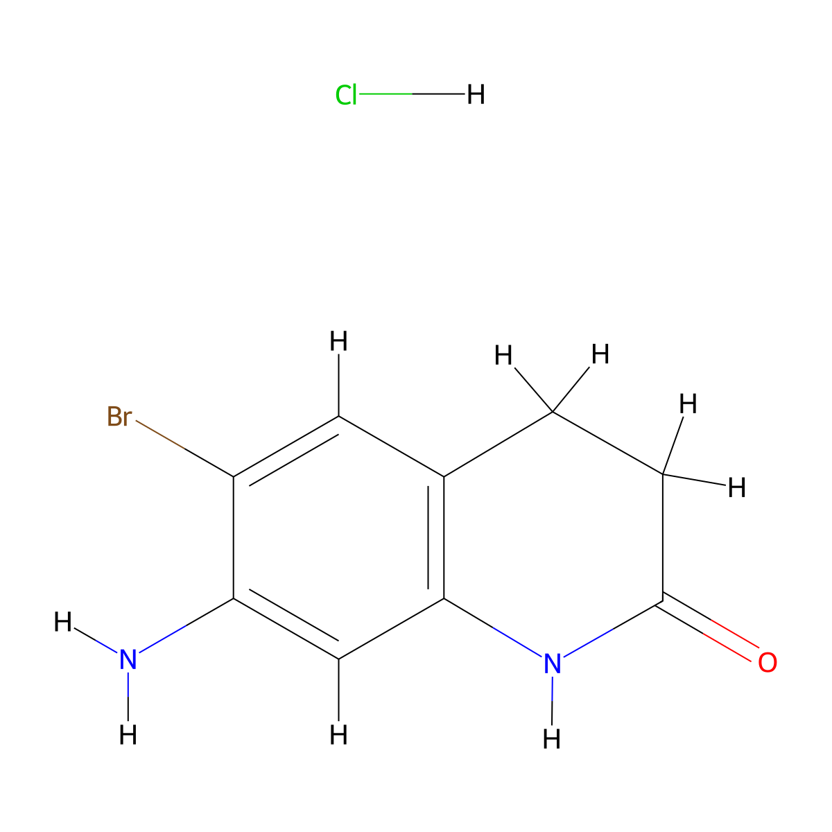 7-Amino-6-bromo-1,2,3,4-tetrahydroquinolin-2-one hydrochloride molecular structure, CAS 1803609-51-9