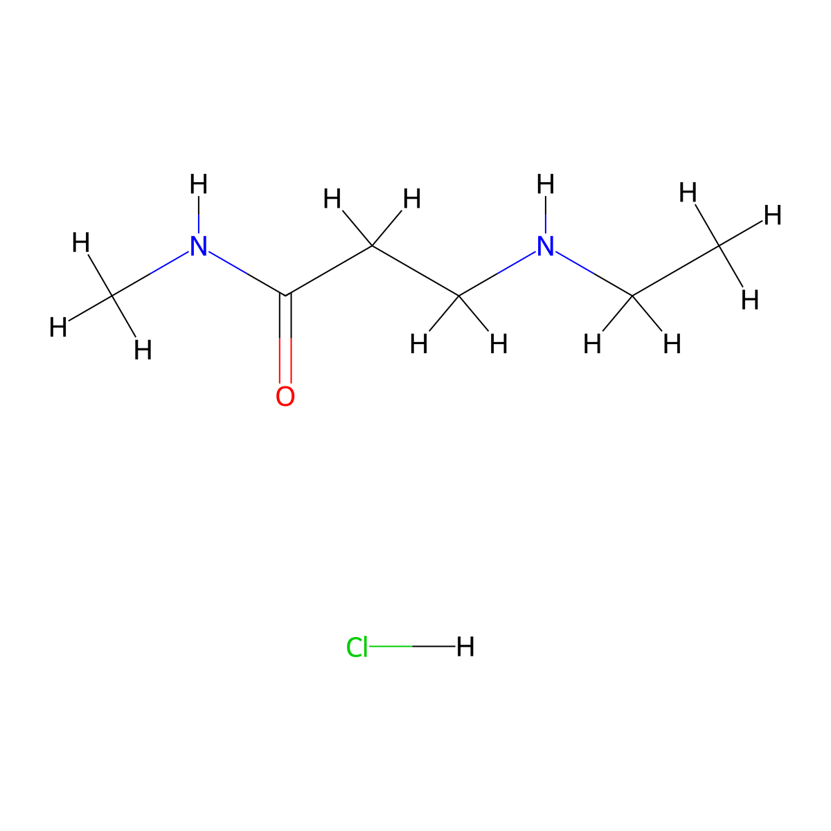 3-(ethylamino)-N-methylpropanamide hydrochloride molecular structure, CAS 1803609-52-0