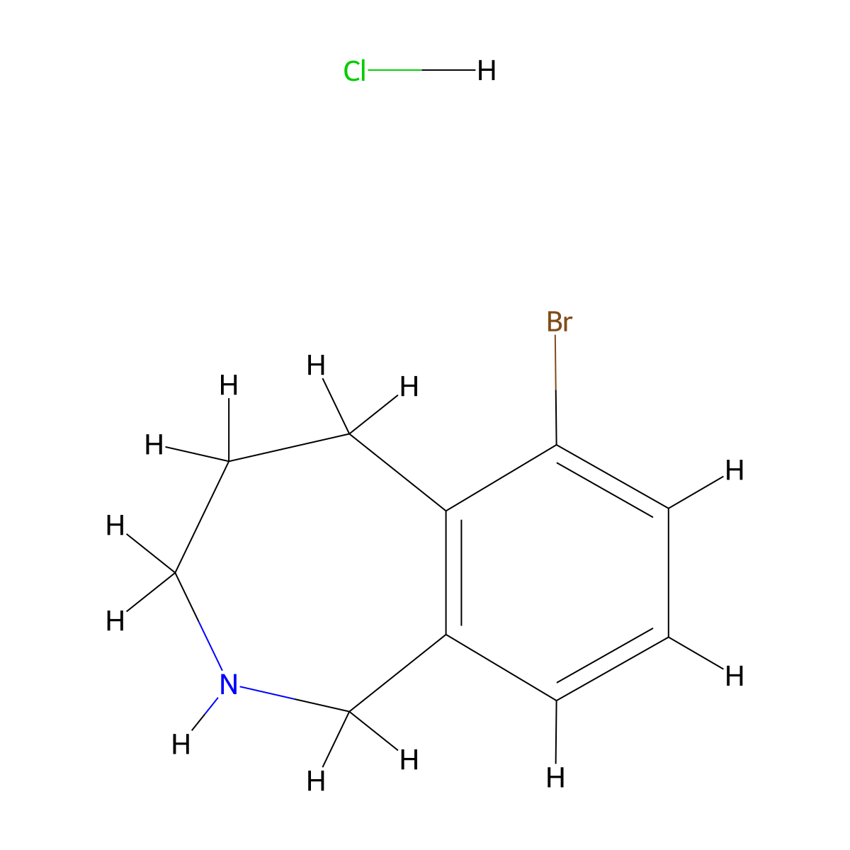 6-bromo-2,3,4,5-tetrahydro-1H-2-benzazepine hydrochloride molecular structure, CAS 1803609-55-3